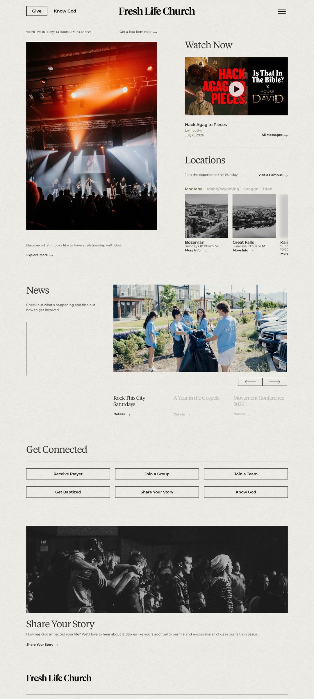 Fresh Life Church — client site by Jim Does It